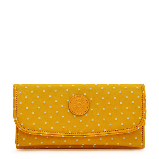 Kipling Money Land Printed Snap Wallet Pénztárca Sárga | HU 2184BE